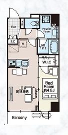 AIFLAT四谷若葉 (アイフラット四谷若葉) 401 間取り図