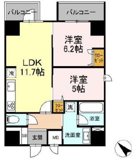 ゲートレジデンス鶴見 1001 間取り図