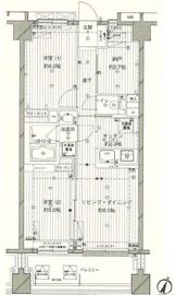 コスモリード西馬込 302 間取り図