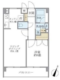 レジデンス西馬込 602 間取り図