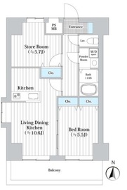 Mo・ai川崎西口 303 間取り図