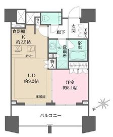 ザ・パークハウス南麻布 9階 間取り図