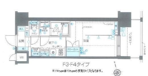 ZOOM品川南 15階 間取り図