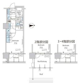 パークアクシス池田山 715 間取り図