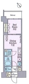 クレストコート渋谷笹塚 205 間取り図