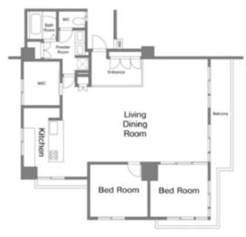 マンション雅叙苑 8階 間取り図