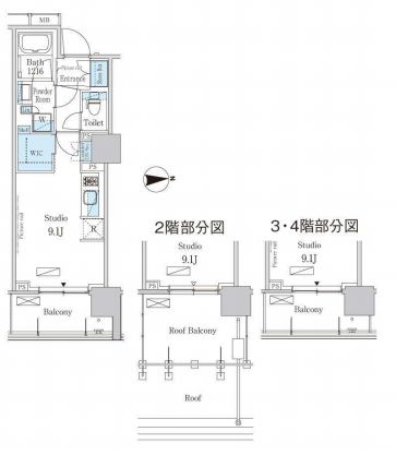 パークアクシス池田山 214 間取り図