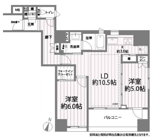 ブラディア日本橋水天宮 6階 間取り図