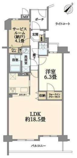 ナイスパークステイツ横濱岡野公園 5階 間取り図