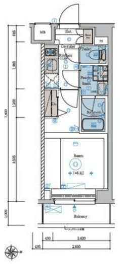 SYFORME YOKOHAMA-SAKURAGICHO (シーフォルム横濱桜木町) 503 間取り図