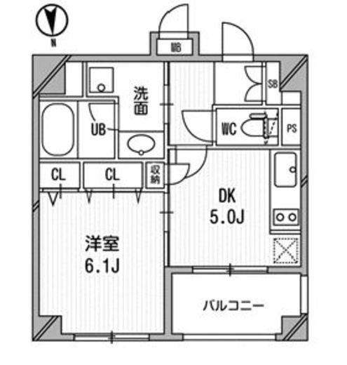 クリオ三田ラ・モード 608 間取り図