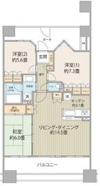 ヨコハマオールパークス第二街区 4階 間取り図