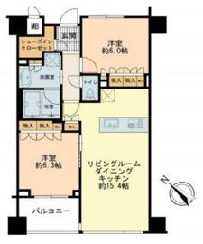 ザ・パームス月島ルナガーデン 9階 間取り図