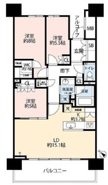 HARUMI FLAG SUN VILLAGE (晴海フラッグ サンヴィレッジ) 3階 間取り図