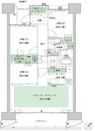 HARUMI FLAG PARK VILLAGE (晴海フラッグ パークヴィレッジ) 2階 間取り図