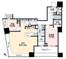 パークタワー勝どきミッド/サウス 53階 間取り図