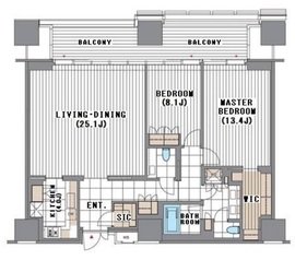 麻布台ヒルズレジデンスA 42階 間取り図