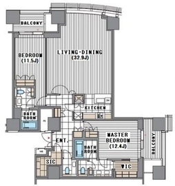 麻布台ヒルズレジデンスA 27階 間取り図