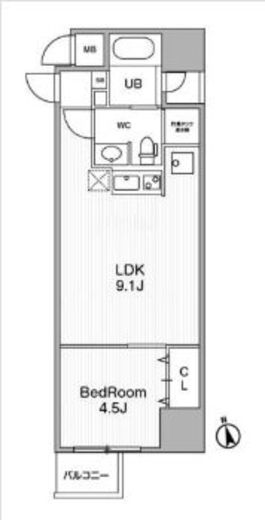 アーバンフラッツ池袋プレミアム 1201 間取り図