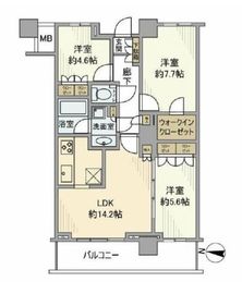 イーストコモンズ清澄白河セントラルタワー 24階 間取り図