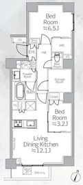 プラウドフラット西日暮里ディアージュ 209 間取り図