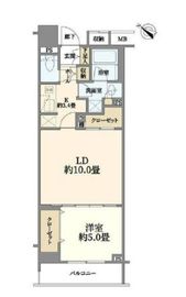 デュフレ横浜石川町 2階 間取り図