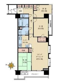 アールヴェール文京白山 8階 間取り図