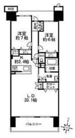 東京フロンティアシティアーバンフォート 11階 間取り図