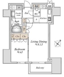 La Douceur巣鴨 (ラドゥセール巣鴨) 808 間取り図