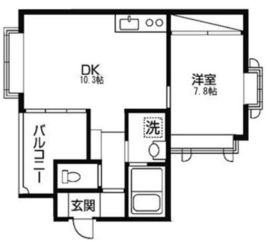 コスモプレイス赤羽2 206 間取り図