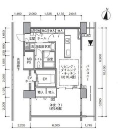 東雲キャナルコートCODAN 17-1308 間取り図