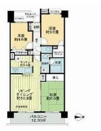 ライオンズマンション武蔵中原ガーデンスクエア 3階 間取り図