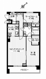 グラマシー恵比寿 306 間取り図