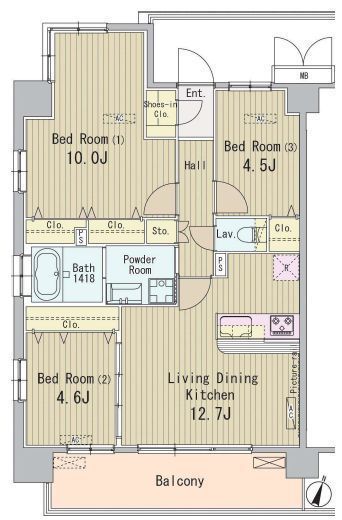 HIGASHIKOMATSUGAWA APARTMENT (東小松川アパートメント) 201 間取り図