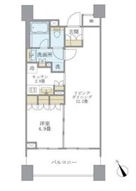 アパートメンツ三田 802 間取り図