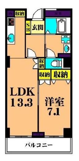 ジェイタワー西大井 7階 間取り図