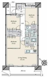 HARUMI FLAG PARK VILLAGE (晴海フラッグ パークヴィレッジ) 6階 間取り図