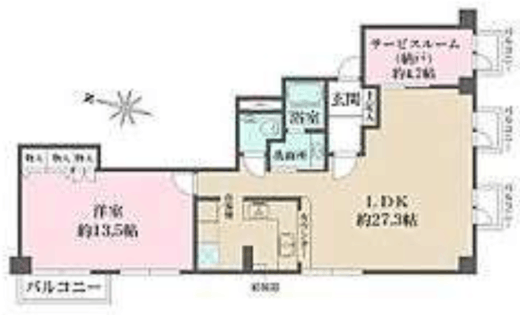 赤坂七番館 4階 間取り図