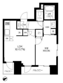 ライオンズシティ蔵前 9階 間取り図