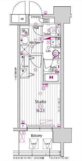 グランド・ガーラ川崎西口 11階 間取り図