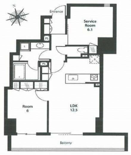 ステイシス町屋 1404 間取り図