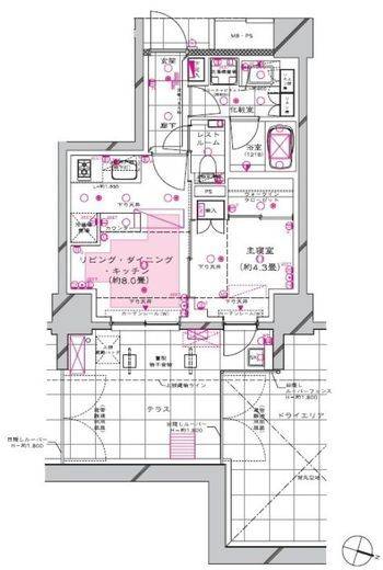 ディアナコート目黒 2階 間取り図