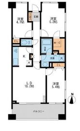 CASSIA横濱ガーデン山 413 間取り図