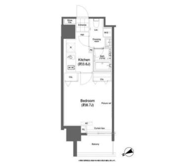 アーバネックス市谷柳町 1204 間取り図