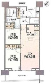 HARUMI FLAG SUN VILLAGE (晴海フラッグ サンヴィレッジ) 2階 間取り図