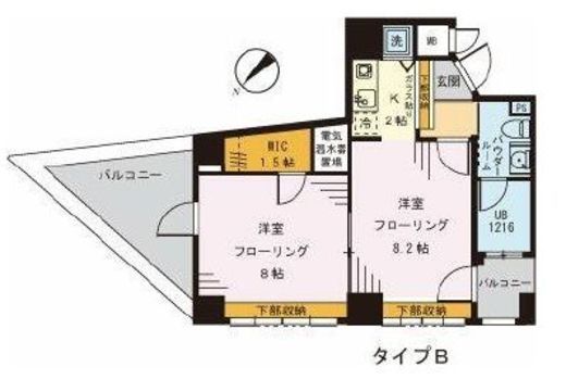 コンフォート東新宿 802 間取り図