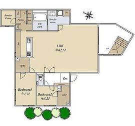 La Colline TAKANAWA 1階 間取り図