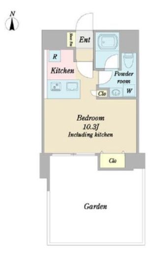 プレール・ドゥーク横濱山下町 1階 間取り図