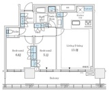 ブリリアタワー浜離宮 25階 間取り図