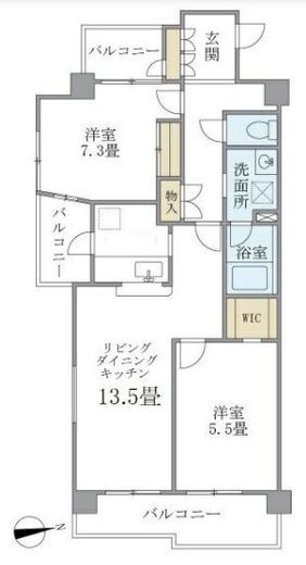 グリーンヒルズ目白 8階 間取り図